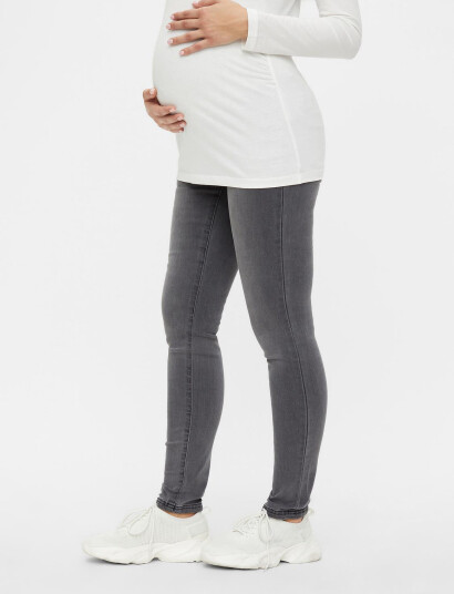 Mamalicious Mllola Slim Grey Jeans - Grey - 30 x 34