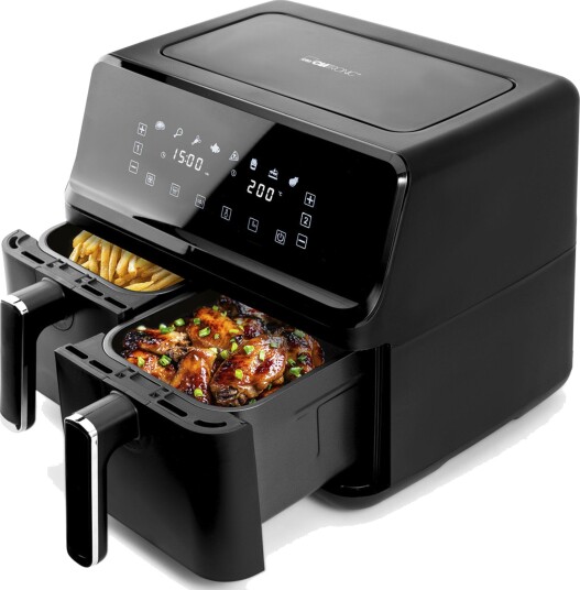 Clatronic FR 3804 H Airfryer med 2 skuffer 2700W (2x4 liter)
