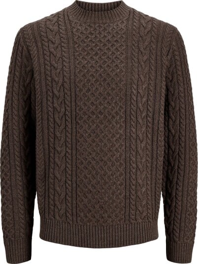 Jack & Jones Jprblucallum Cable Knit Crew Neck Jnr GANACHE 164