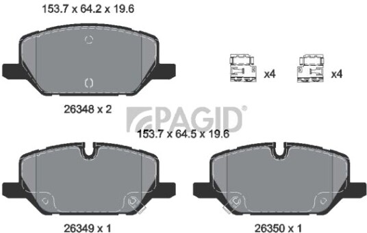 PAGID T4301N Bremseklosser PAGID T4301N Bremseklosser