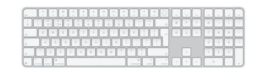 Apple Magic Keyboard With Touch Id And Numeric Keypad - Tastatur - Usb-C - Trådløs - Bluetooth - Qwerty - Storbritannia - Hvite Taster