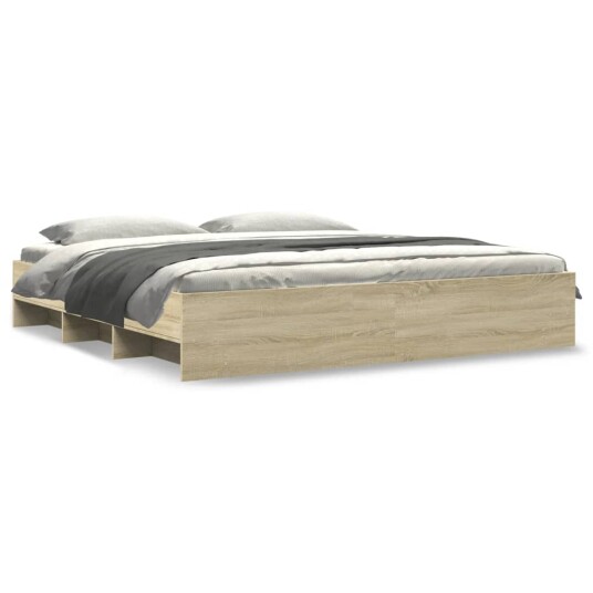  Sengeramme sonoma eik 180x200 cm konstruert tre 8721102856389