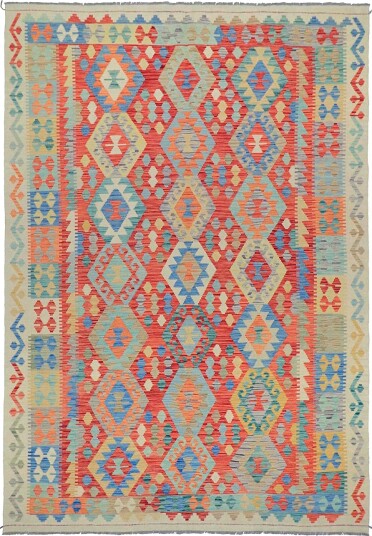 Orientalsk Teppe   Vegi Kelim Hand Woven   202 x 294 cm Størrelse: 202 x 294 cm