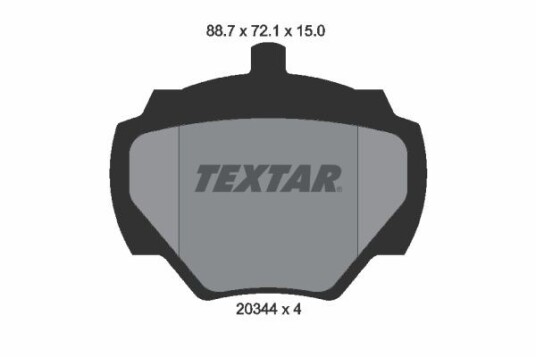 Bremseklosser TEXTAR 2034402 Bremseklosser TEXTAR 2034402