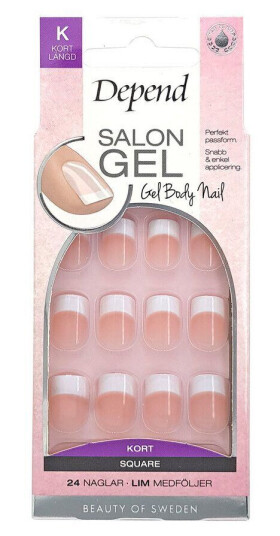 Depend Salon Gel Pink Short Square 24pcs Depend Salon Gel Pink Short Square 24pcs