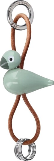 Kay Bojesen Fugl Sølvtonet Metal Nøglering Med Naturlæder Grøn Multi/patterned 4.5 CM Kay Bojesen Fugl Sølvtonet Metal Nøglering Med Naturlæder Grøn Multi/patterned 4.5 CM