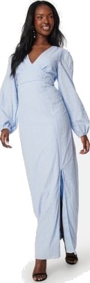 VILA Vimalina L/S maxi dress Kentucky Blue 38