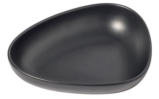 Lind DNA Curve Stoneware dyp tallerken 19x22 cm Black