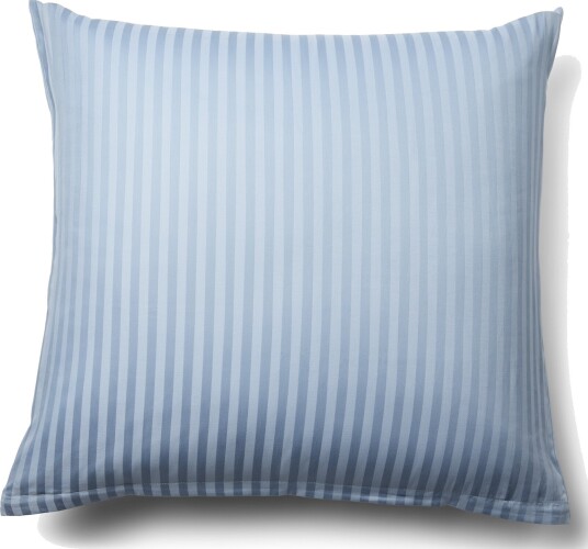 Borg Living Putetrekk - 100% Bomullssateng - Stripet lyseblå - 60x63cm