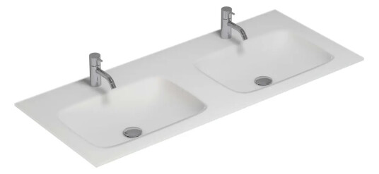 Dansani Calidris Form Servant, Dobbel 120,2x50,5 cm, Hvit Matt