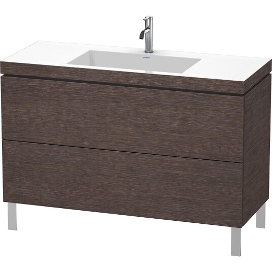 Duravit L-Cube Servantskap m/2 skuffer 1200x698x480 mm Børstet Mørk Eik