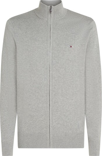 Tommy Hilfiger Pima Org Ctn Cashmere Zip Thru Grey XS Tommy Hilfiger Pima Org Ctn Cashmere Zip Thru Grey XS