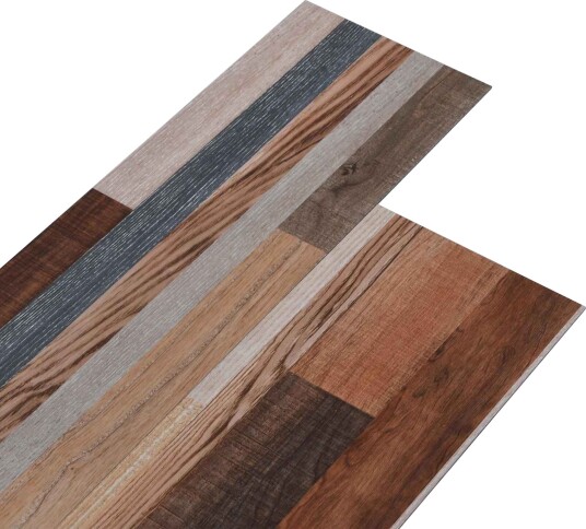 Selvheftende Gulvplank 32 pcs Flerfarget 4,46 m² PVC