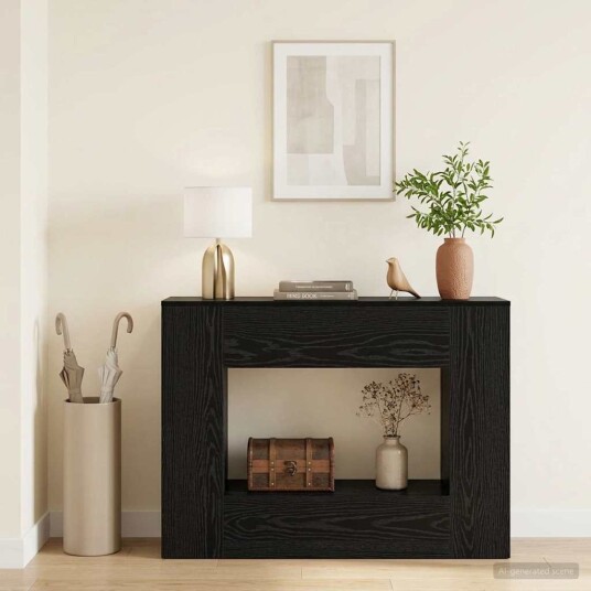 vidaXL Svart Eik 101 x 30 x 74 cm