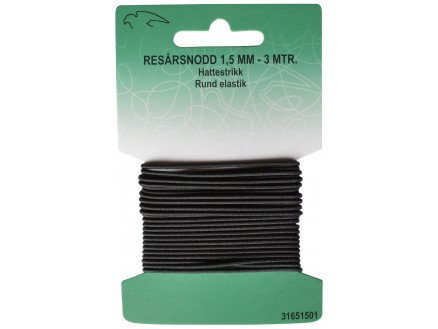 Vj Green Strikksnor Rund Svart 1,5mm 3 m Vj Green Strikksnor Rund Svart 1,5mm 3 m