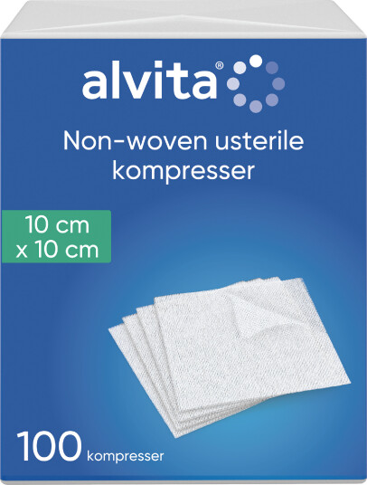 Alvita Nonwoven Kompress Usteril 100 stk.