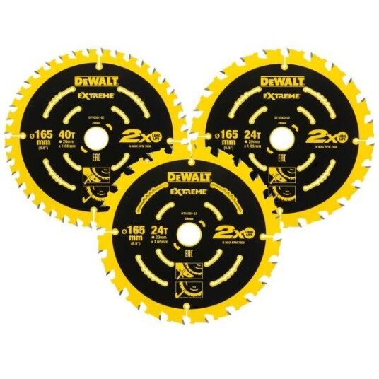 Dewalt Sagblader 165 mm 40T for Tre og Fibersement Dewalt Sagblader 165 mm 40T for Tre og Fibersement
