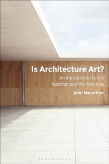 Is Architecture Art? An Introduction to the Aesthetics of Architecture
