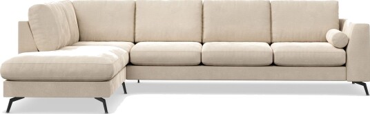 Ocean Lyx 4 seter Venstrevendt L formet Sjeselongsofa i Fløyel Beige Ocean Lyx 4 seter Venstrevendt L formet Sjeselongsofa i Fløyel Beige