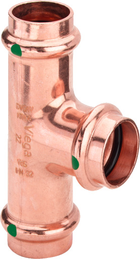 5 stk 22 x 28 x 22 mm Profipress T-stykke 5 stk 22 x 28 x 22 mm Profipress T-stykke