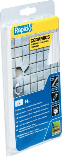 Rapid Limpatron Keramikk 12 Mm Lang Hvit 5001414