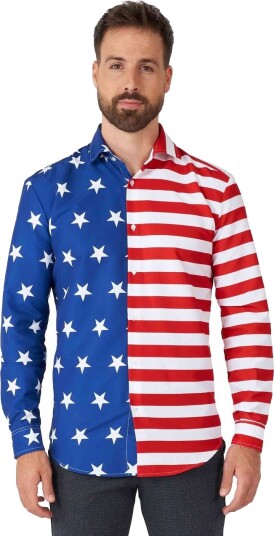 USA Flagg Skjorte til Herre Suitmeister X Large