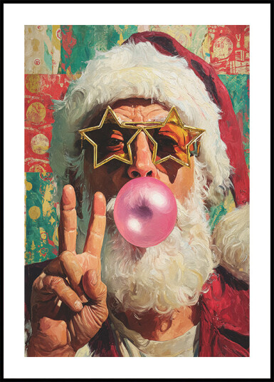 The Cheerful Santa Claus Plakat Plakat / 30x40cm