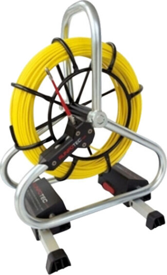 Castor Glassfiber Trekkefjær Ø4,5mm 80m med Stativ for Håndverktøy Castor Glassfiber Trekkefjær Ø4,5mm 80m med Stativ for Håndverktøy