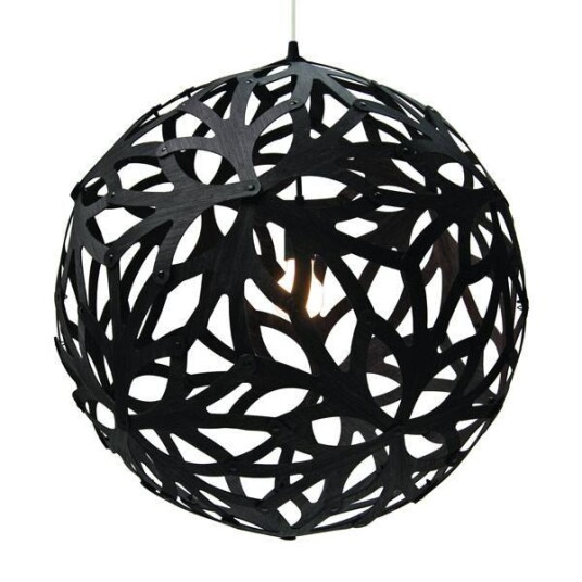 David Trubridge Floral Ø100 Svart Taklampe