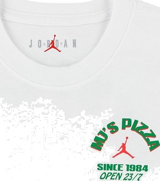 Jordan T skjorte   Pizza   Hvit m. Trykk   Jordan   3 4 år 98 104   T skjorte