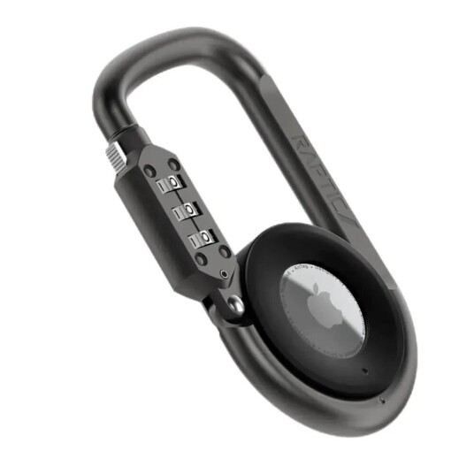 Raptic Link+Lock Etui til AirTag med Kombinasjonslås - Svart