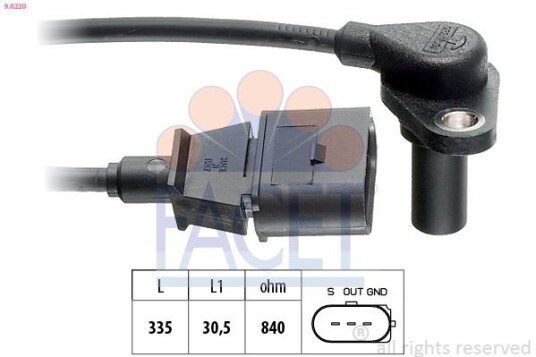 Turtallsensor, automatgir FACET 9.0220 Turtallsensor, automatgir FACET 9.0220