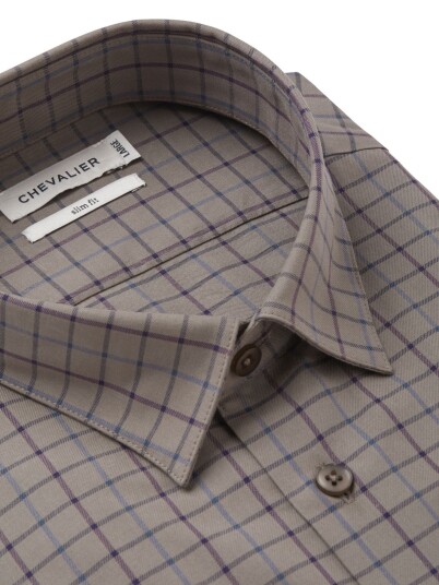 Chevalier Max Shirt Men Saddle Brown Tattersall 3XL 3XL
