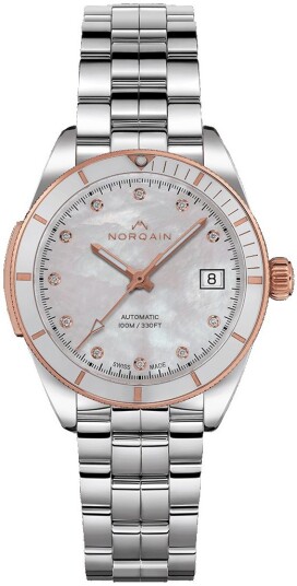 Norqain Dameklokke N1800CG89A/M18DG/82S Adventure Hvit/Stål Ø37 mm