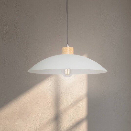 Pendellampe i glass OHANA ONLI dimbar Hvit / opal Stue / spisestue Glass Skandinavisk Pendellampe i glass OHANA ONLI dimbar Hvit / opal Stue / spisestue Glass Skandinavisk