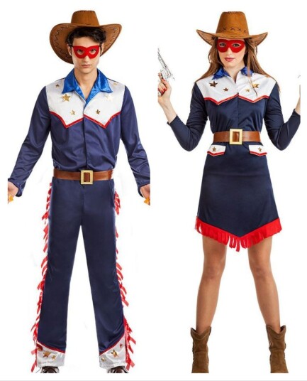 Parkostyme – Blått Cowboy Kostyme Parkostyme – Blått Cowboy Kostyme