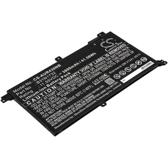 Asus VivoBook S14 S430UA-EB015T batteri (3600 mAh 11.55 V, Sort)