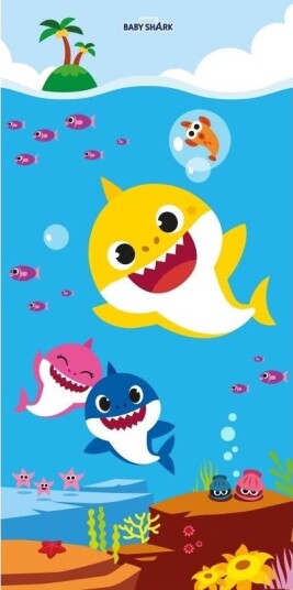 Baby Shark Badehåndklæde 70X140 Cm Baby Shark Badehåndklæde 70X140 Cm