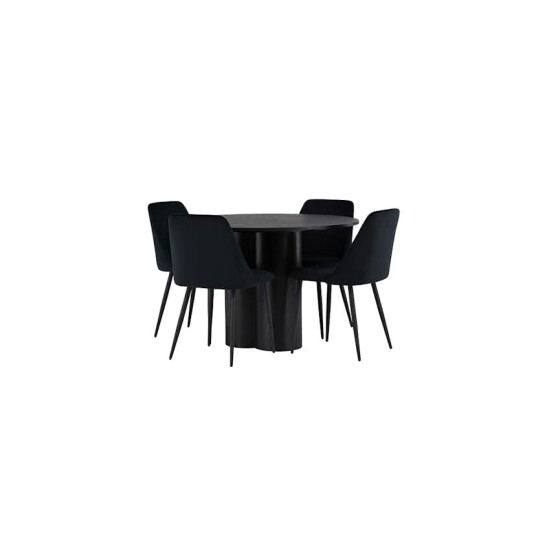 Venture Home Spisegruppe Venture Home Olivia Ø110 cm med 4 stk Night Stoler GR23842