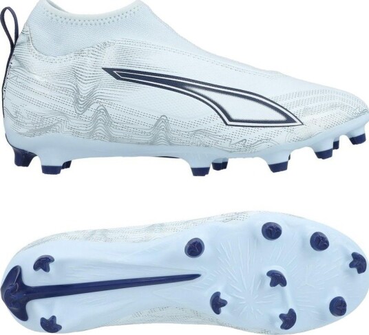 PUMA Ultra 6 Match Laceless + FG/AG Dreamrush   Isblå/PUMA White/Blue Jewel Barn størrelse 38