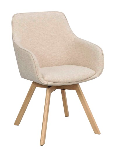 Rowico Home Alison karmstol Ljusbeige/ek Beige