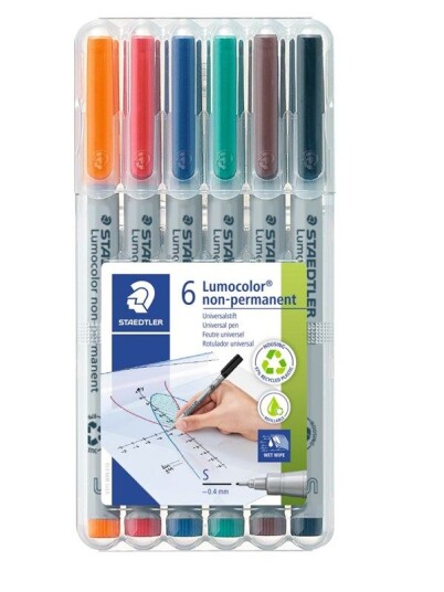 Staedtler Universal pen Lumocolor non-p S 6pc Staedtler Universal pen Lumocolor non-p S 6pc