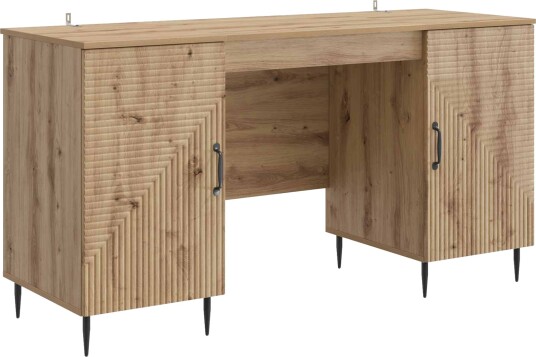 vidaXL Skrivebord Artisan eik 142,5 x 50 x 75 cm Konstruert tre