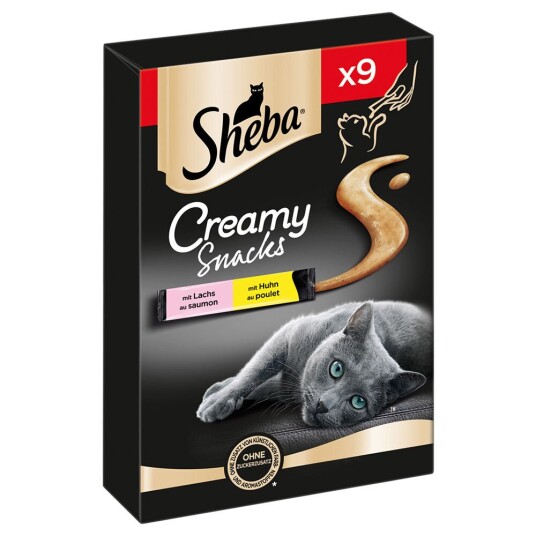 Sheba Creamy Snacks Kylling Og Laks (18 X 12 G)