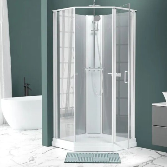 Badnor AS Badnor Nordica White Lux 7-3 Dusjkabinett 90x90cm M/takdusjsett