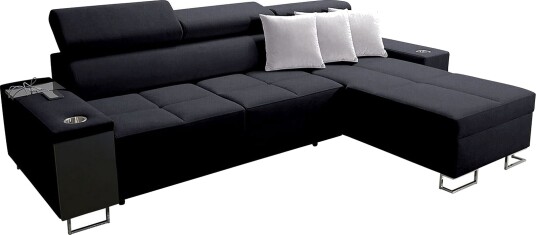 Morenia 3 seters Hjørnesovesofa Høyre Svart
