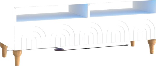 vidaXL LED TV skap Hvit Konstruert tre