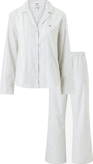 Tommy Hilfiger Pysjsett Ls Shirt Flannel Pants Pj Set Grå Tommy Hilfiger Pysjsett Ls Shirt Flannel Pants Pj Set Grå