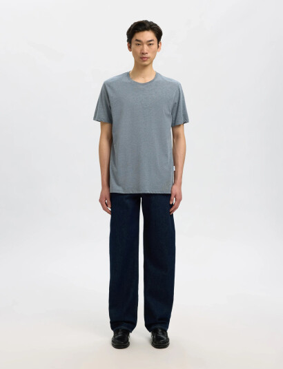 Selected Slhaspen Ss O-Neck Tee Noos - Grey - XL