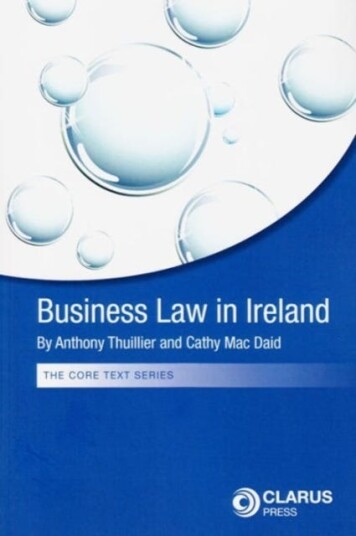 Business Law In Ireland Av Anthony Thuillier, Catherine Thuillier, Catherine Macdaid